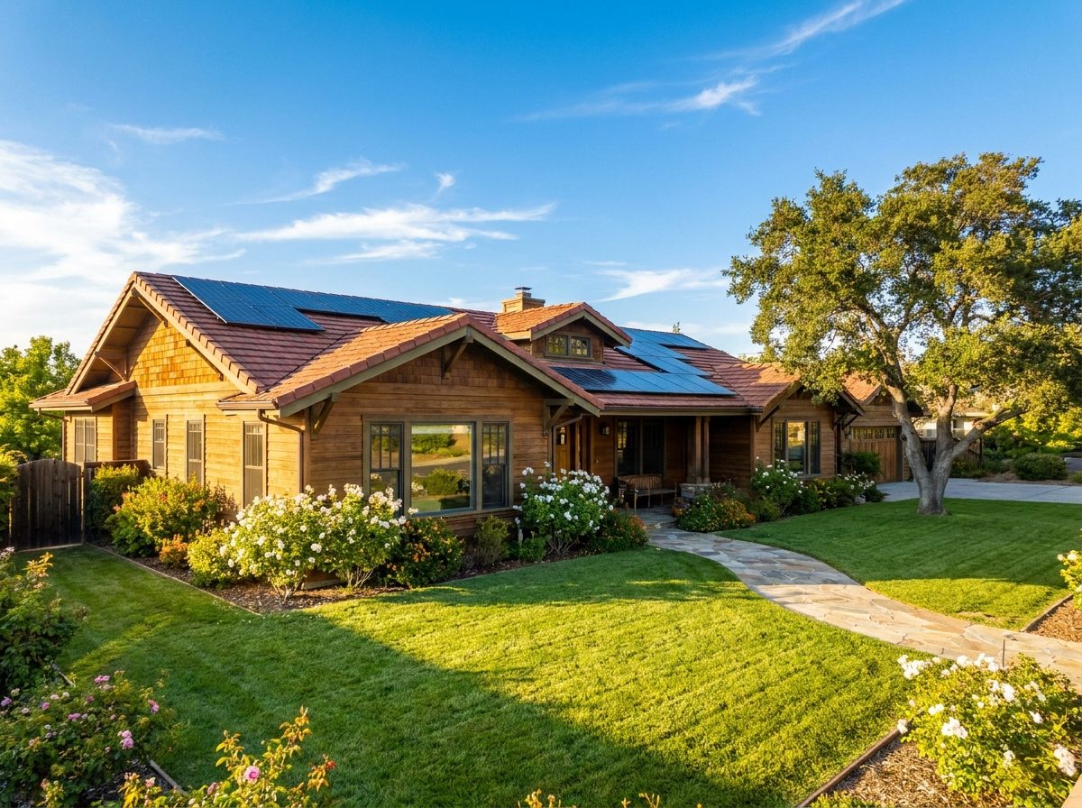 Sunny Northern California family home with rooftop solar